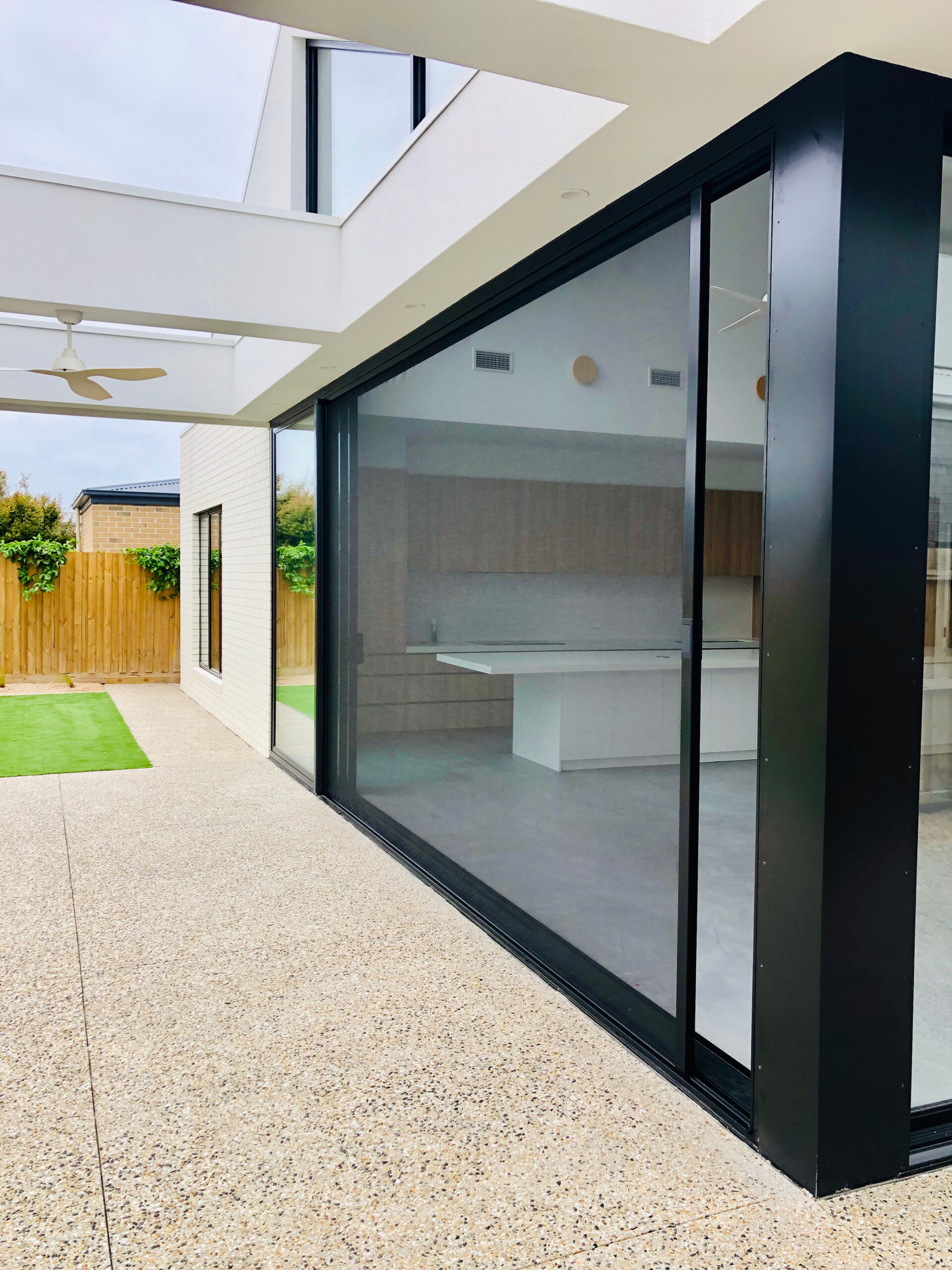 Outdoor entertaining takes on a whole new meaning with a retractable fly screen