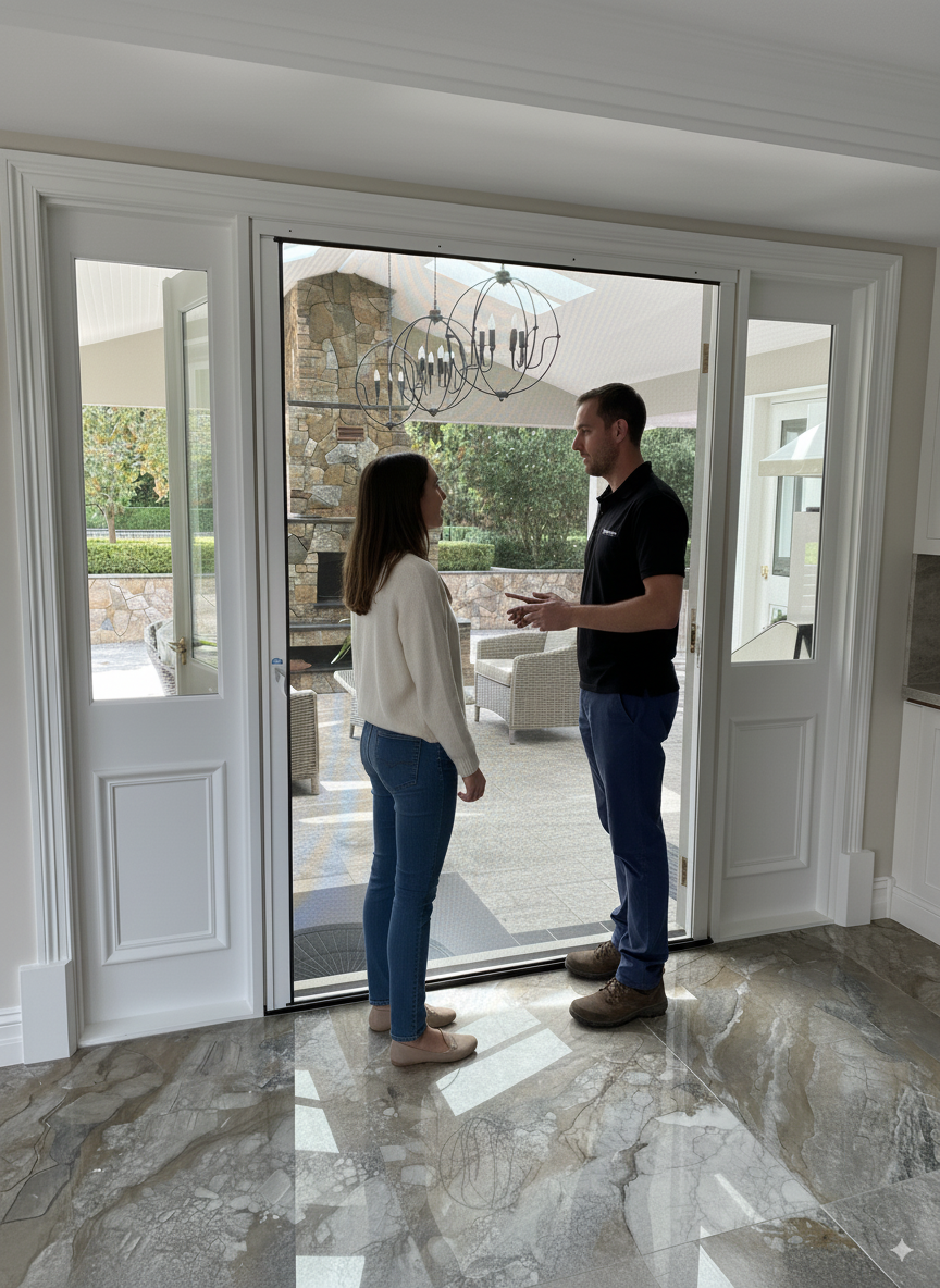 Retractable screens perfect for french doors